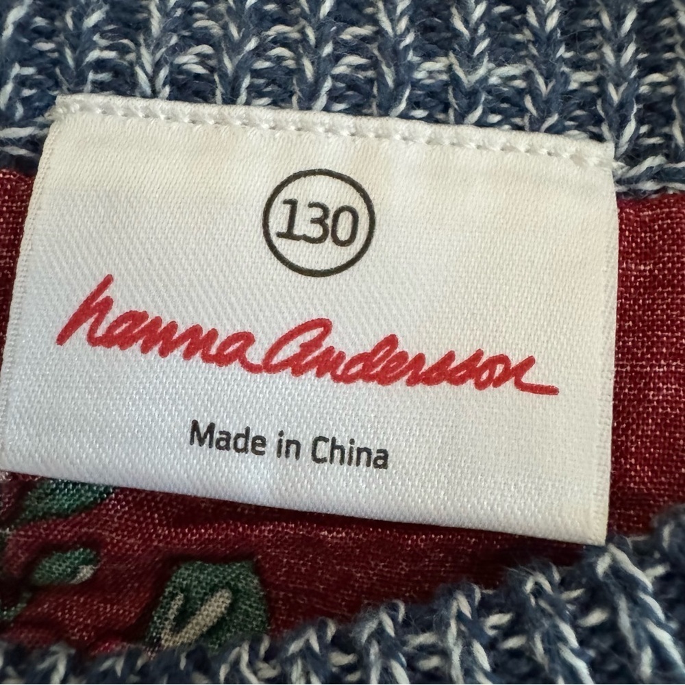 Hanna Andersson 130 Heather Blue Knit Sweater Pullover girls Size 6 - Picture 6 of 7